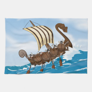 Viking Ship Küchentuch