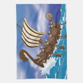 Viking Ship Küchentuch (Vertikal)
