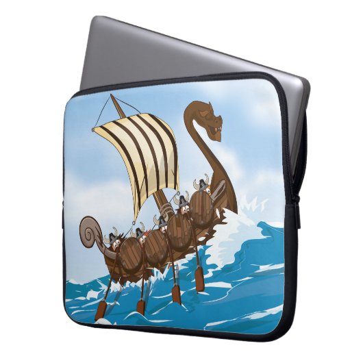 Viking Ship Laptopschutzhülle (Vorderseite Links)