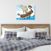 Viking Ship Leinwanddruck (Insitu (Schlafzimmer))