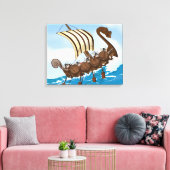 Viking Ship Leinwanddruck (Insitu (Wohnzimmer))