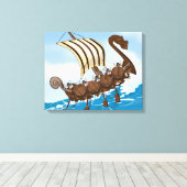 Viking Ship Leinwanddruck (Insitu (Holzboden))