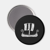 Viking Ship Magnet (Vorderseite/Rückseite)