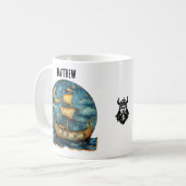 Viking Ship Personalisiert Coffee Tasse (Vorderseite Links)