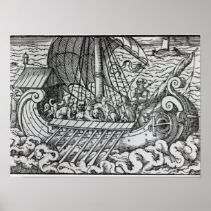 Viking Ship Poster