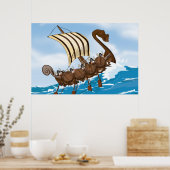 Viking Ship Poster (Küche)