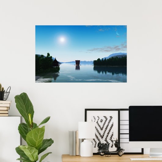 Viking Ship Poster (Heimbüro)