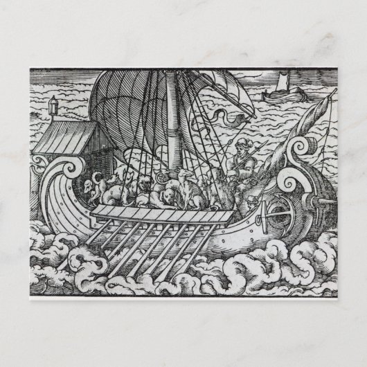 Viking Ship Postkarte (Vorderseite)