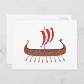 Viking Ship Postkarte (Vorne/Hinten)