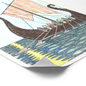 VIKING SHIP print (5"x7") Poster (Ecke)