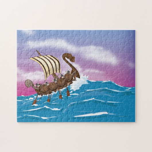 Viking Ship Puzzle (Horizontal)