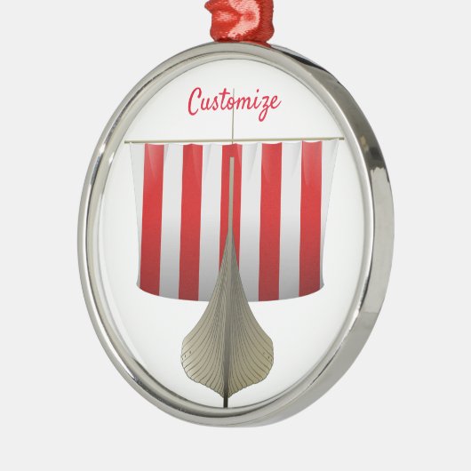 Viking Ship Sailing Thunder_Cove Ornament Aus Metall (Links)