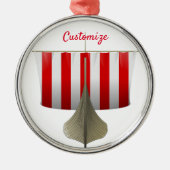 Viking Ship Sailing Thunder_Cove Ornament Aus Metall (Vorne)