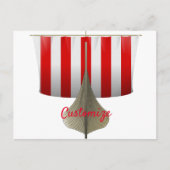 Viking Ship Sailing Thunder_Cove Postkarte (Vorderseite)