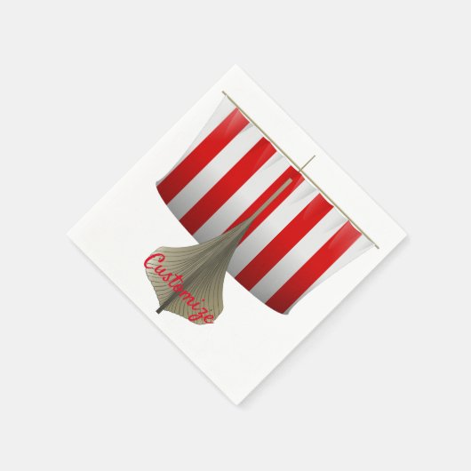 Viking Ship Sailing Thunder_Cove Serviette (Ecke)