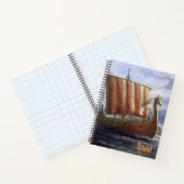 Viking Ship Themed Notebook Personalisiert Notizblock (Innenseite)