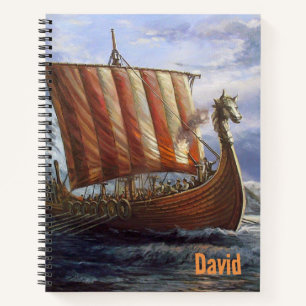 Viking Ship Themed Notebook Personalisiert Notizblock
