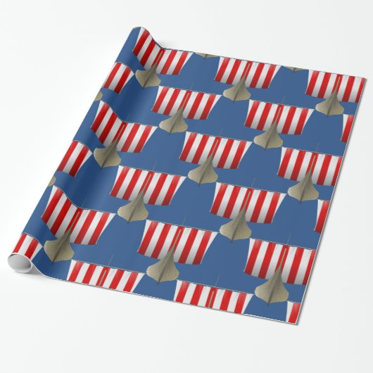 Viking Ship Thunder_Cove Geschenkpapier (Ungerollt)