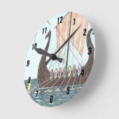 VIKING SHIP-Uhr Runde Wanduhr (Winkel)
