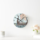 VIKING SHIP-Uhr Runde Wanduhr (Zuhause)