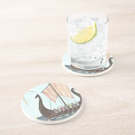 VIKING SHIP-Untersetzer Getränkeuntersetzer (Seite)