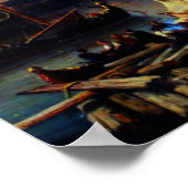 Viking Ships auf der Themse Everhardus Koster Poster (Ecke)