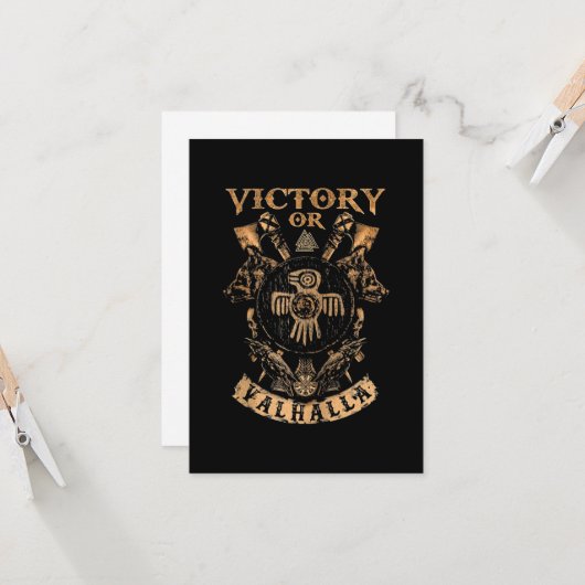 Viking Sieg oder Valhalla Karte (Vorderseite/Rückseite Beispiel)