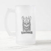 Viking Skeleton Bierbiere Tasse - Mattiertes Glasd (Links)