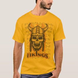 Viking Skeleton Orange T-Shirt