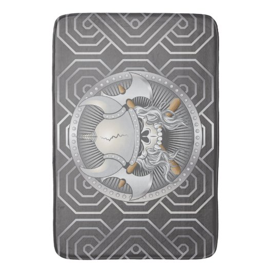 Viking Skull Badematte (Vorderseite Vertikal)