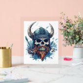 Viking Skull Berserker Acrylschild (Hochzeit)