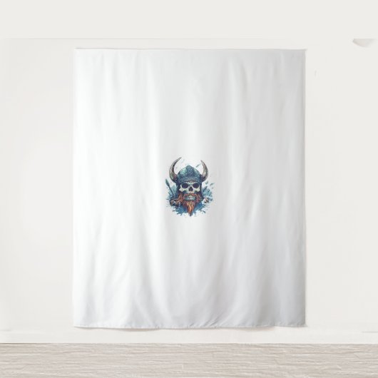 Viking Skull Berserker Wandteppich (Vorderseite)