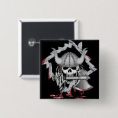 Viking Skull Button (Vorne & Hinten)