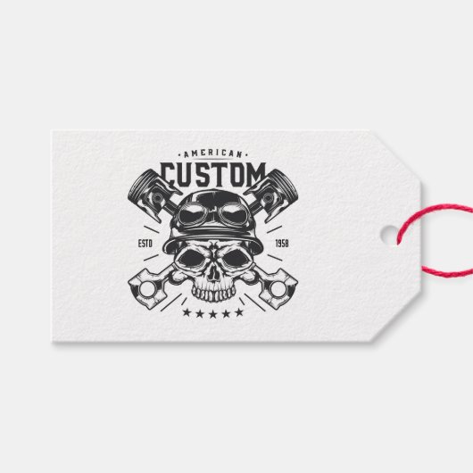 Viking Skull Geschenkanhänger (Vorderseite (Horizontal))