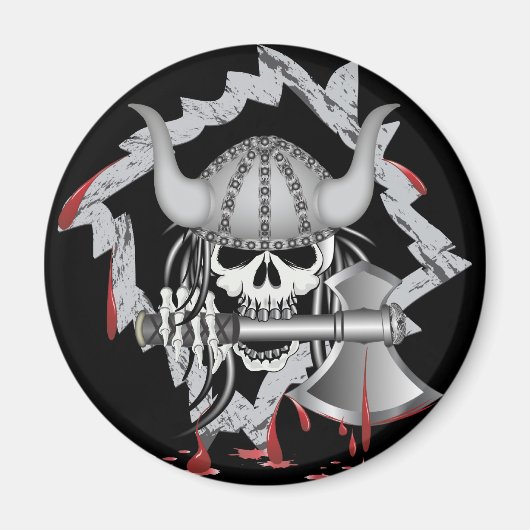 Viking Skull Magnet (Vorne)