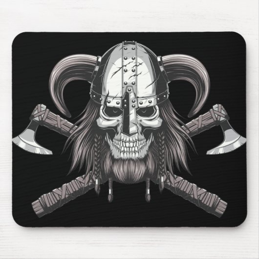 Viking Skull Mouse Pad Mousepad (Vorne)