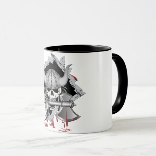 Viking Skull Tasse (VorderseiteRechts)