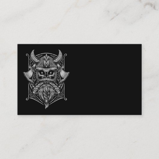 Viking Skull-Visitenkarten Visitenkarte (Vorderseite)