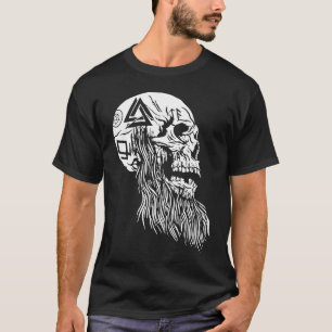 Viking Skull Weird Bizarre Spaß Dunkel T-Shirt