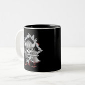 Viking Skull Zweifarbige Tasse (Vorderseite Links)