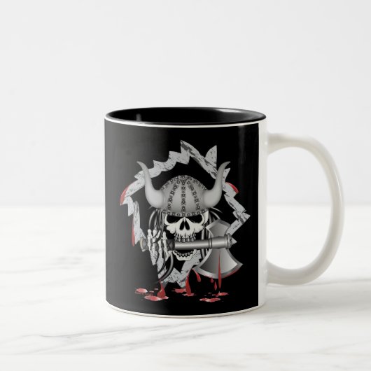 Viking Skull Zweifarbige Tasse (Rechts)