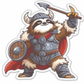 viking sloth Oversized T-Shirt Aufkleber (Vorderseite)