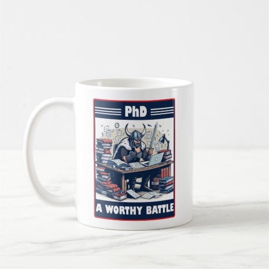Viking Student PhD - eine wertvolle Schlacht Kaffeetasse (Links)