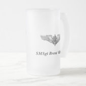 Viking-Sturzhelm u. Wings-Personalized. Mattglas Bierglas (VorderseiteRechts)
