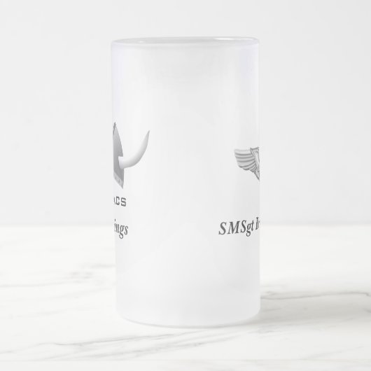 Viking-Sturzhelm u. Wings-Personalized. Mattglas Bierglas (Mittel)