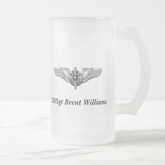 Viking-Sturzhelm u. Wings-Personalized. Mattglas Bierglas (Rechts)