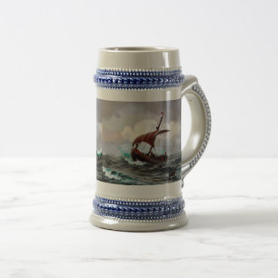 Viking Summer Greenland Coast Circa Jahr 1000 Bierglas