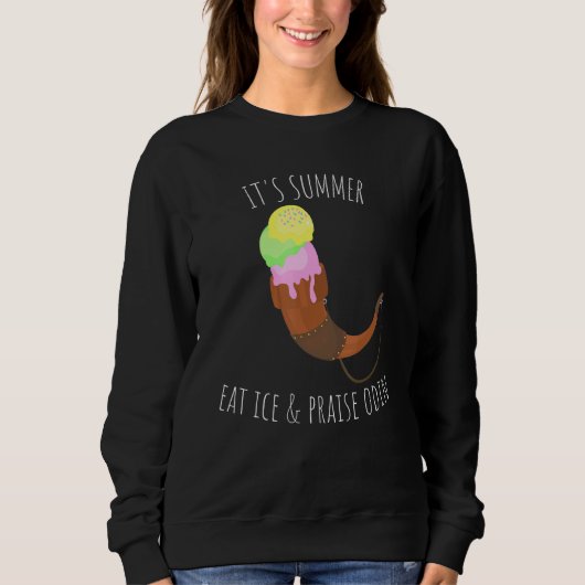 Viking Summer Ice Viking Mythology Cool Nordic Run Sweatshirt (Vorderseite)