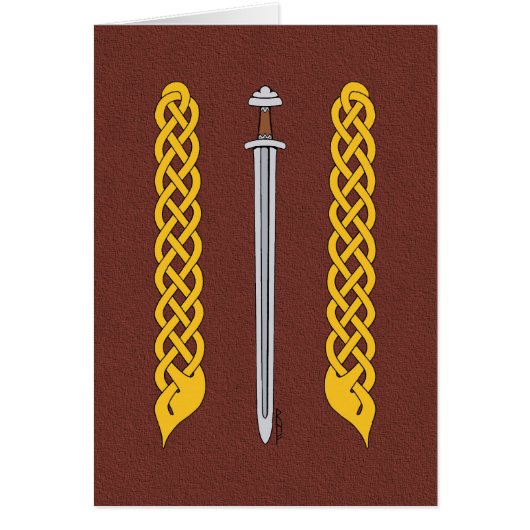 Viking Sword and Plaitwork Grußkarte (Vorne)