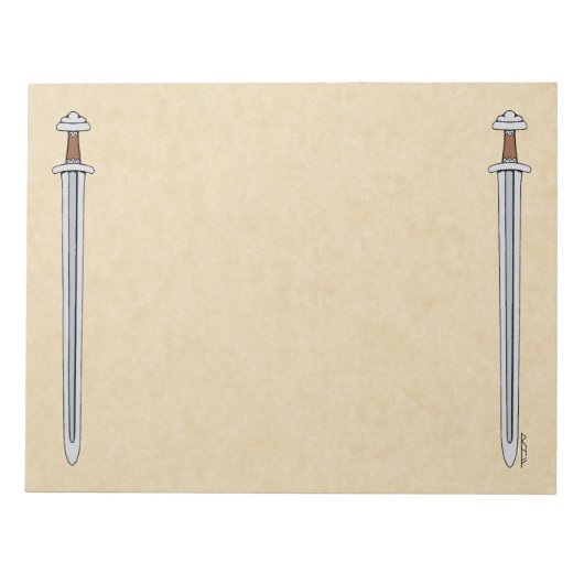Viking Sword Notizblock (Vorderseite)